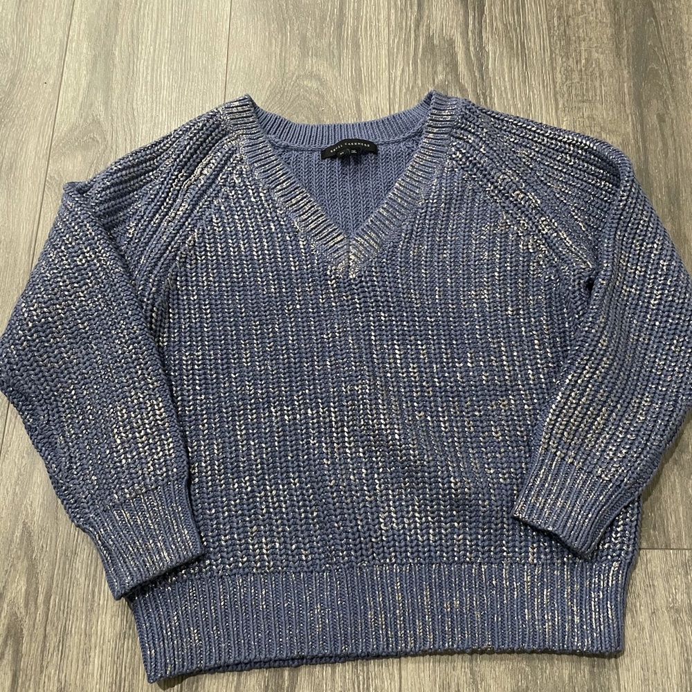 Skull cashmere sweater blue New without tag size XS